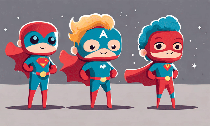 3 superhelden-bacteria / concept